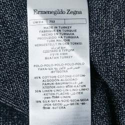 Pre Owned Ermenegildo Zegna Blue Cotton Blend Polo T-Shirt XL