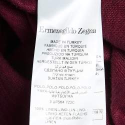 مملوكة مسبقًا Ermenegildo Zegna Red Jersey Polo T-Shirt XL