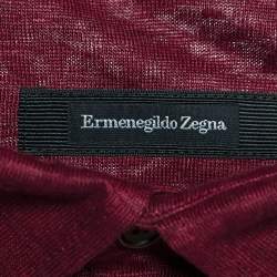 مملوكة مسبقًا Ermenegildo Zegna Red Jersey Polo T-Shirt XL