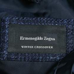Pre Owned Ermenegildo Zegna Navy Blue Wool Winter Crossover Blazer XL