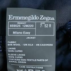 Pre Owned Ermenegildo Zegna Navy Blue Wool Winter Crossover Blazer XL