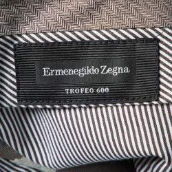 Ermenegildo Zegna Grey Wool & Silk Trofeo 600 Regular Fit Trousers XL