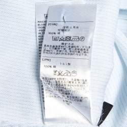 Ermenegildo Zegna White Pinstripe Cotton Shirt M