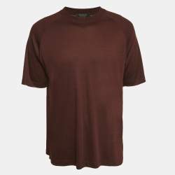 Ermenegildo Zegna Brown Jersey Raglan Sleeve T-Shirt L