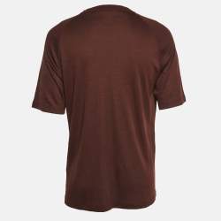 Ermenegildo Zegna Brown Jersey Raglan Sleeve T-Shirt L