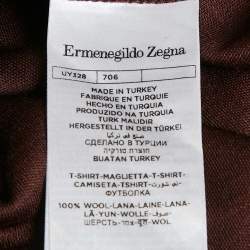 Ermenegildo Zegna Brown Jersey Raglan Sleeve T-Shirt L