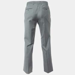 Pre Owned Ermenegildo Zegna Grey Wool Trousers M
