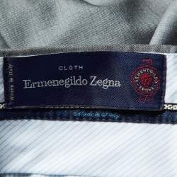 Pre Owned Ermenegildo Zegna Grey Wool Trousers M