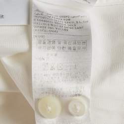 Ermenegildo Zegna White Stripe Cotton Regular Fit Shirt M