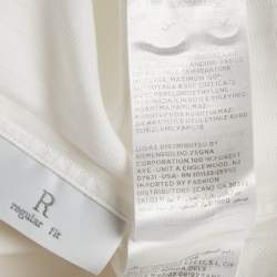 Ermenegildo Zegna White Stripe Cotton Regular Fit Shirt M