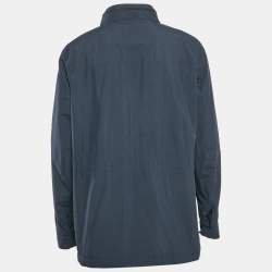Pre Owned Ermenegildo Zegna Navy Blue Nylon Stratos Field Jacket 4XL