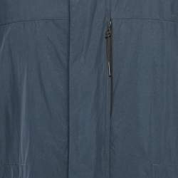 Pre Owned Ermenegildo Zegna Navy Blue Nylon Stratos Field Jacket 4XL