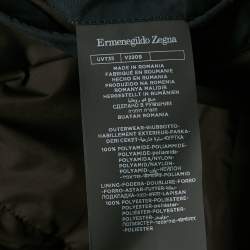 Pre Owned Ermenegildo Zegna Navy Blue Nylon Stratos Field Jacket 4XL