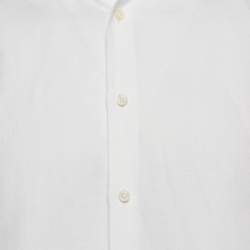 Ermenegildo Zegna White Cotton Blend Button Front Shirt XL