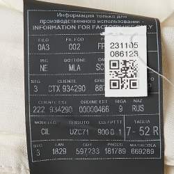 Ermenegildo Zegna Off-White Cotton Blend Single Breasted Blazer XL