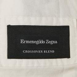 Ermenegildo Zegna Off-White Cotton Blend Single Breasted Blazer XL
