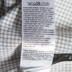 Ermenegildo Zegna White Check Pattern Cotton Tailored Fit Shirt M