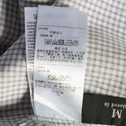 Ermenegildo Zegna White Check Pattern Cotton Tailored Fit Shirt M
