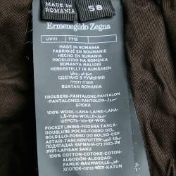 Ermenegildo Zegna Grey Wool Knit Utility Pants 4XL