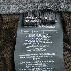 Ermenegildo Zegna Grey Wool Knit Utility Pants 4XL