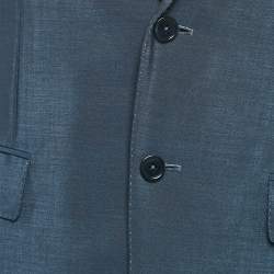 Ermenegildo Zegna Blue Wool Pants Suit M