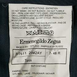 Ermenegildo Zegna Blue Wool Pants Suit M