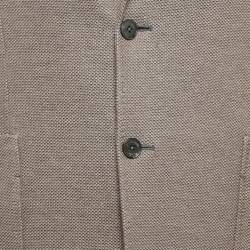 مملوكة مسبقًا Ermenegildo Zegna Brown Jersey Single Breasted Blazer XL