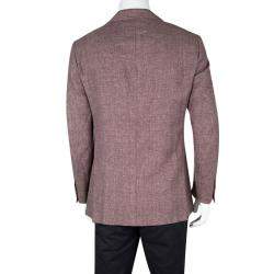 Pre Owned Ermenegildo Zegna Marled Cashmere Blend Blazer L