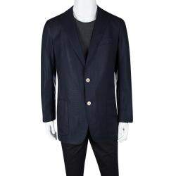 Pre Owned Ermenegildo Zegna Navy Blue Travel Blazer XL