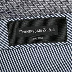 Ermenegildo Zegna Navy Blue Wool Formal Trousers XL