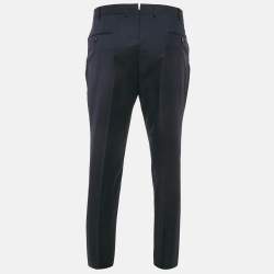 Ermenegildo Zegna Navy Blue Wool Formal Trousers XL