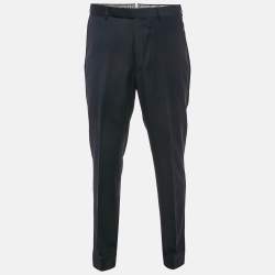 Ermenegildo Zegna Navy Blue Wool Formal Trousers XL