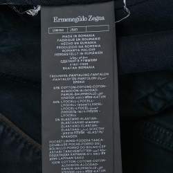 Ermenegildo Zegna Navy Blue Gabardine Straight Leg Tailored Fit Pants XL
