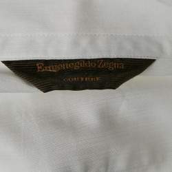 Ermenegildo Zegna White Cotton Button Front Shirt 4XL