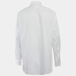 Ermenegildo Zegna White Cotton Button Front Shirt 4XL