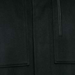 Ermenegildo Zegna Black Wool Felt Hooded Coat XXL