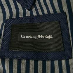 Ermenegildo Zegna Blue Wool Single Breasted Blazer L
