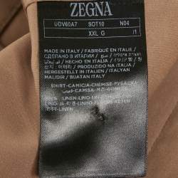 Ermenegildo Zegna Beige Linen Oversized Shirt XXL