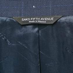 Ermenegildo Zegna Navy Blue Plaid Wool Traveller Pants Suit L