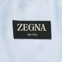 Ermenegildo Zegna Blue Cotton Button Front Shirt XXL