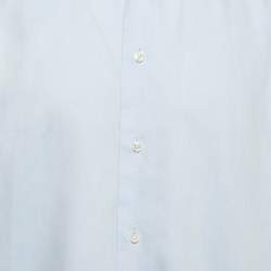 Ermenegildo Zegna Blue Cotton Button Front Shirt XXL