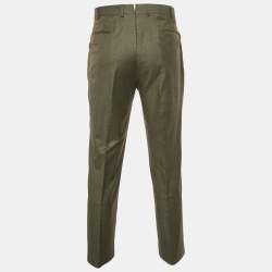 Ermenegildo Zegna Dark Grey Wool Regular Fit Trousers XL