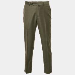 Ermenegildo Zegna Dark Grey Wool Regular Fit Trousers XL