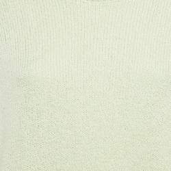 Zegna Green Rib Knit Crewneck Sweater L
