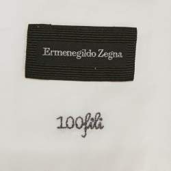 Pre Owned قميص إيرمنجلدو زينيا قطن أبيض بقصة عادية مقاس ثلاثة إكس لارج