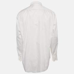 Pre Owned قميص إيرمنجلدو زينيا قطن أبيض بقصة عادية مقاس ثلاثة إكس لارج