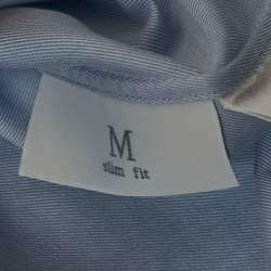 Ermenegildo Zegna Blue Cotton Full Sleeve Shirt L