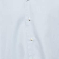 Ermenegildo Zegna Blue Cotton Full Sleeve Shirt L