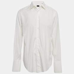 Ermenegildo Zegna White Cotton Full Sleeve Shirt XL