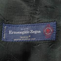 Pre Owned Ermenegildo Zegna Black Wool Tailored Suit XL
